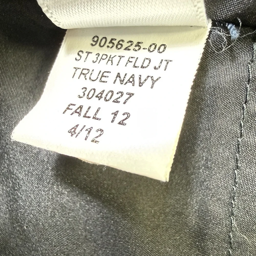 Banana Republic Jacket Mens XL Navy Hooded Utility Field Coat Corduroy Trim EUC